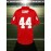 1pc Men'S Red #44 GUMP Embroidered Polyester V-Neck Sports Jersey, Loose Fit, Breathable Knit Fabric, Versatile for Football, Parties, Casual Wear - Four Seasons Top for Teens & Adults