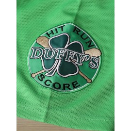 Men'S #1 White And Green Striped Baseball Jacket, Embroidered Short-Sleeve Baseball Jacket, V-Neck Loose Button-Up Shirt, Comfortable Top Suitable for Training And Games