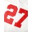 Men'S #27 White Baseball Jersey Stitched Polyester Men'S Retro Baseball Shirt Button Short Sleeved Baseball Top S-3XL Hip Hop Clothess
