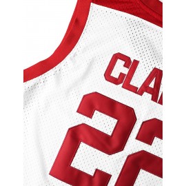 Stitched #22 White Basketball Sports Jersey, Sleeveless Basketball Jersey, Polyester Basketball Shirt Classic Tank Top - Gift for Basketball Fans