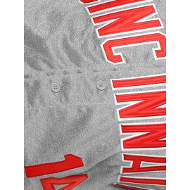 Men's Retro #14 Grey Baseball Jersey - Embroidered 