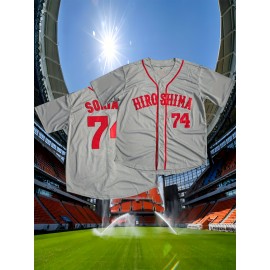Men'S American Baseball Jersey Classic # 74 Embroidered Design Short Sleeved Breathable Shirt Suitable For Training And Games
