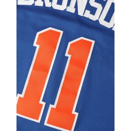 Men's New York Embroidered 11 Basketball Jersey - Sleeveless Polyester Tank Top with Loose Fit, All-Season Comfort for Sports, Casual & Outdoor Activities - Gift for Fans, Sports Fan Apparel, Sporty Design, Durable Sportswear