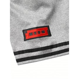 Men's Breathable V-Neck Baseball Jersey #8, Embroidered Polyester Sportswear for Streetwear, Team Sports, Beach - Loose Fit Knit Fabric, Sizes S-3XL