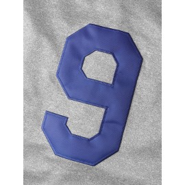 1pc Men'S Polyester V-Neck Baseball Jersey with Embroidered #9 and Montreal - Loose-Fit Knit Top for Sports, Casual, and Party Wear - All-Season Button Short Sleeve Shirt for Adults