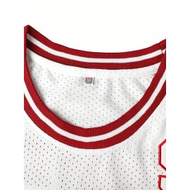 Stitched #9 White Basketball Sports Jersey, Sleeveless Basketball Jersey, Polyester Basketball Shirt Classic Tank Top - Gift For Basketball Fans