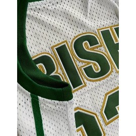 Embroidered #23 Irish Basketball Jersey, 100% Polyester Crew Neck Sports Tank Top with Slight Stretch, Unisex Sleeveless Jersey for All Seasons, Casual and Athletic Wear for Parties, Outdoors, and Sport Events