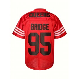 95 size rugby shirt sportswear baseball shirt men's jersey V-neck short sleeved uniform American football shirt, suitable for party training and matches