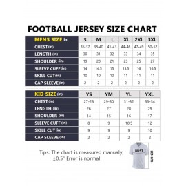 No.98 rugby shirt, sportswear men's jersey, V-neck short sleeved uniform American football shirt, suitable for party training and matches