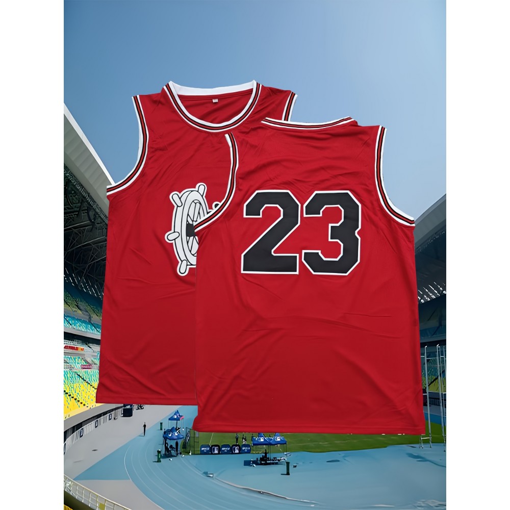 Men'S # 23 Red Basketball Suit Suitable For Training, Competition, Team Sports S-XXXL