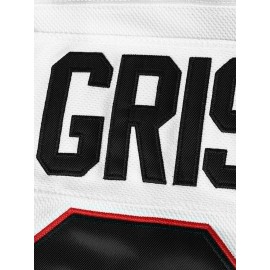 No. 0 Christmas holiday hockey jersey patchwork striped hockey suit men's loose V-neck embroidered hockey shirt Christmas costume