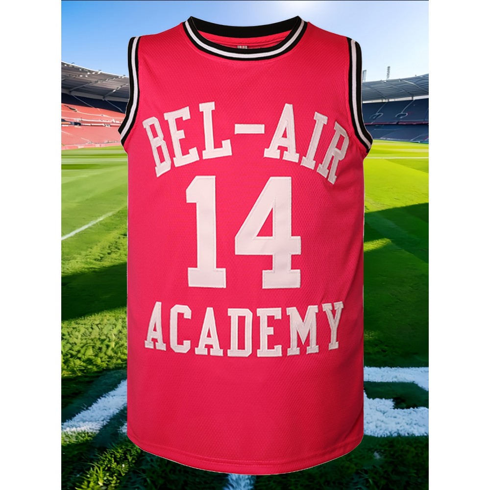 Men'S # 14 Peach Basketball Sweatshirt Suitable For Competition Training Team Sports Size S-XXXL