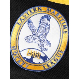 Men's #3 Shamrock Embroidered Vintage Color Block Long Sleeve Ice Hockey Jersey - Breathable Polyester, Loose Fit V-Neck for Sports & Casual Wear