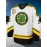 1pc Men'S Shamrocks #3 Ice Hockey Jersey - Embroidered V-Neck Long Sleeve Sports Top, Casual & Team Wear, Knit Polyester, Slight Stretch, Four Seasons, Adult - White with Vintage Color Block Design