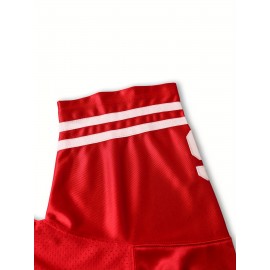 Men's #6 Embroidered Green Football Jersey - V-Neck, Breathable Polyester, Perfect for Sports & Casual Wear