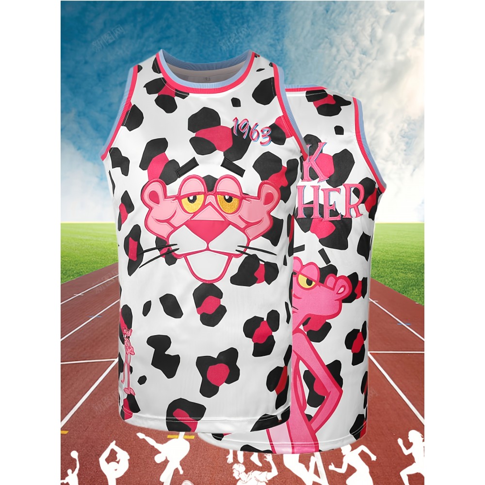 Men's #19 Basketball Jersey - Sleeveless, Stretchy Polyester Tank Top for Training & Casual Wear, Machine Washable - Versatile All-Season Design, Sizes S-XXXL